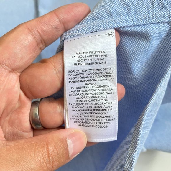 Ralph Lauren Oxford Blue Button Down SHirt - Picture 5 of 6